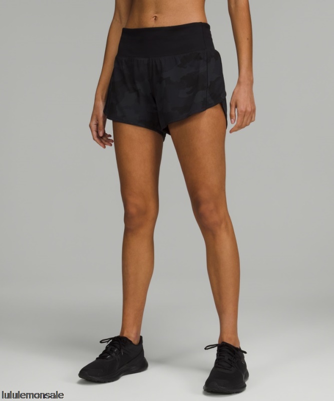 Lululemon Damen DELULU366 | Speed Up Mittelhohe Gefütterte Shorts 4 Schwarz